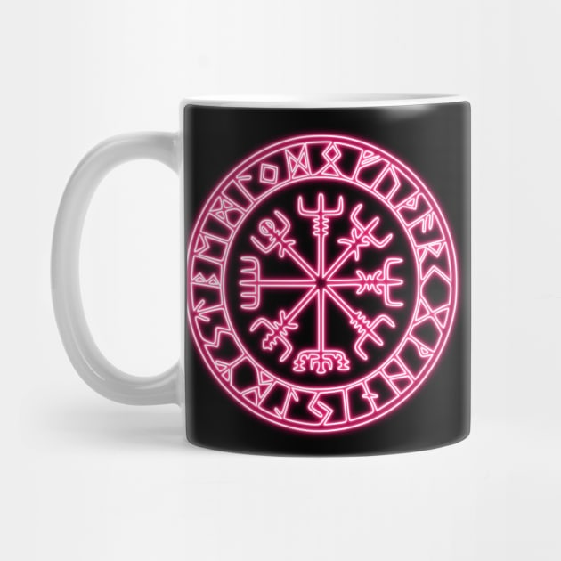 Neon Vegvisir - Viking Runic Compass by la chataigne qui vole ⭐⭐⭐⭐⭐